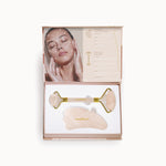 Face Massage Set Roller et Gua Sha - Duo of face care accessories - marocMaroc