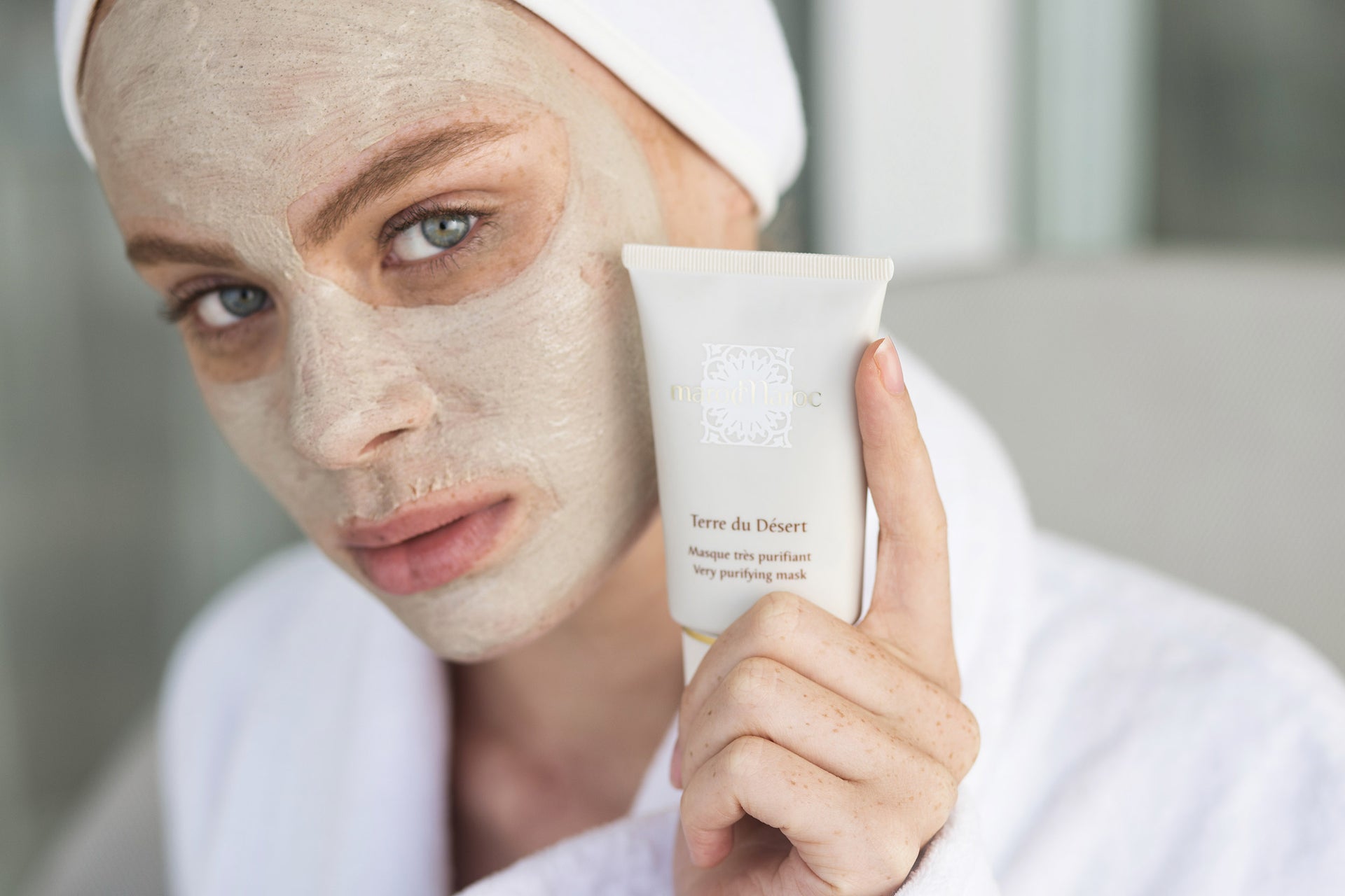 Terre du Desert - Soins Visage Masque Purifiant Application - marocMaroc